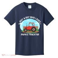 Just A Boy Who Loves Tractors Farming Kids T-Shirt thumb 0
