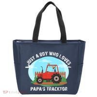 Just A Boy Who Loves Tractors Farming Tote Bag thumb 0