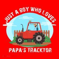 Just A Boy Who Loves Tractors Farming Santa Hat thumb 1