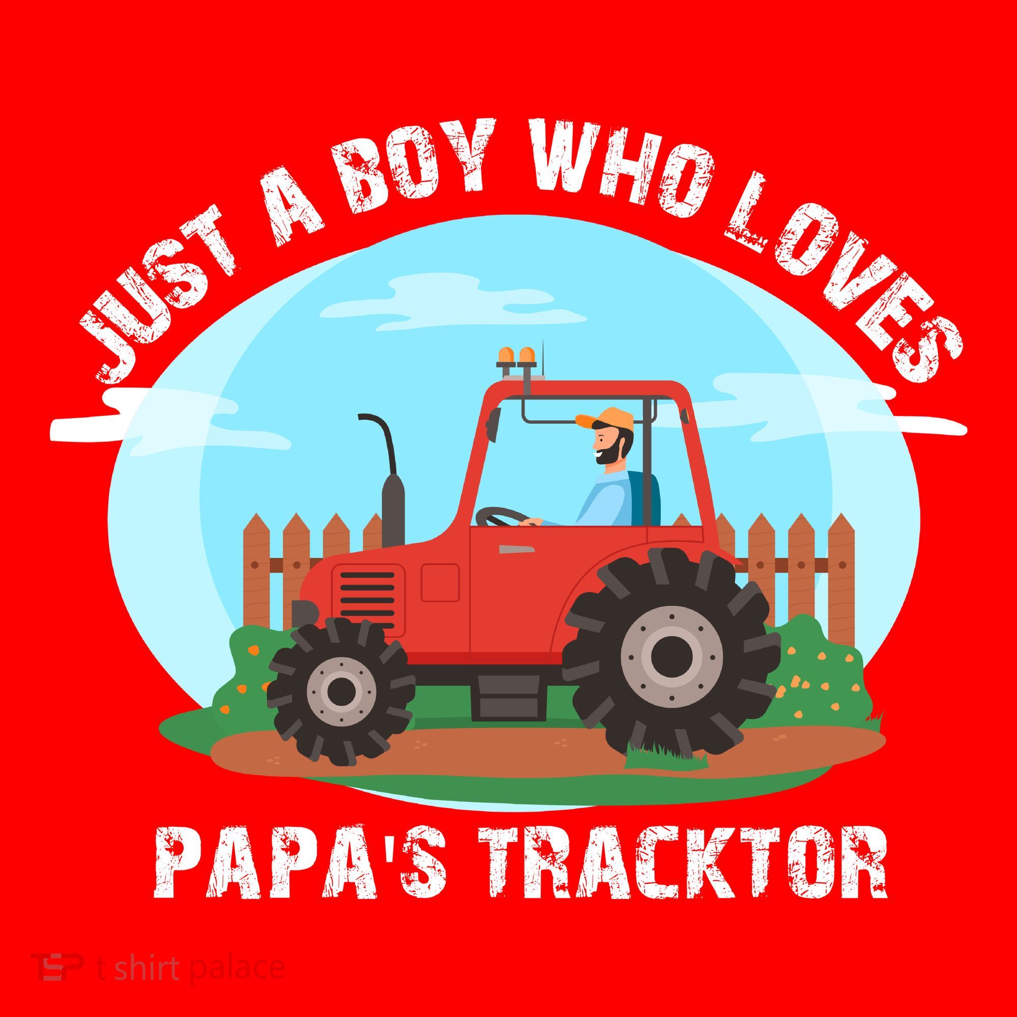 Just A Boy Who Loves Tractors Farming Santa Hat