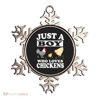 Just A Boy Who Loves Chickens Farm Chicken Gift Ornament