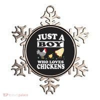 Just A Boy Who Loves Chickens Farm Chicken Gift Ornament thumb 0