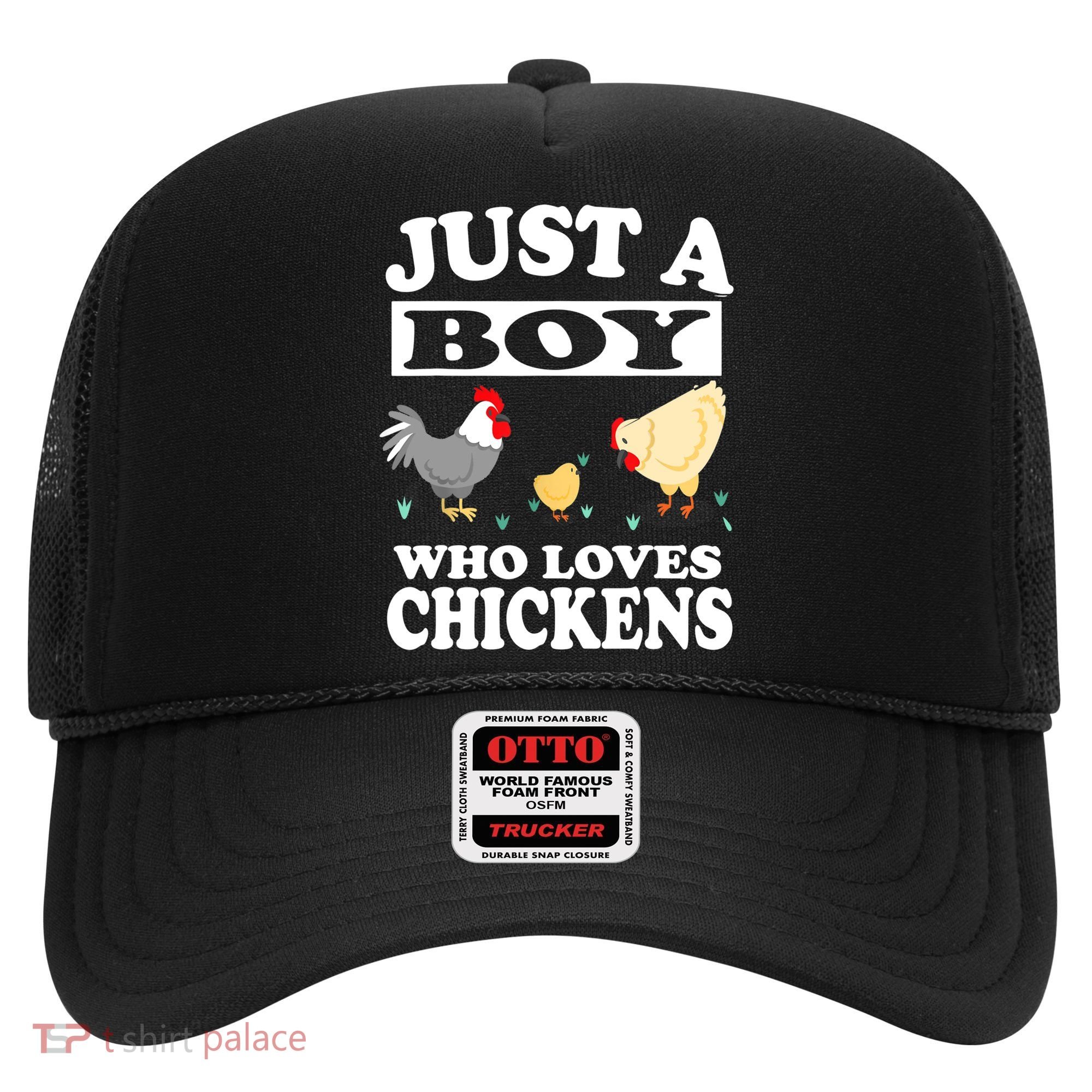 Just A Boy Who Loves Chickens Farm Chicken Gift Hat