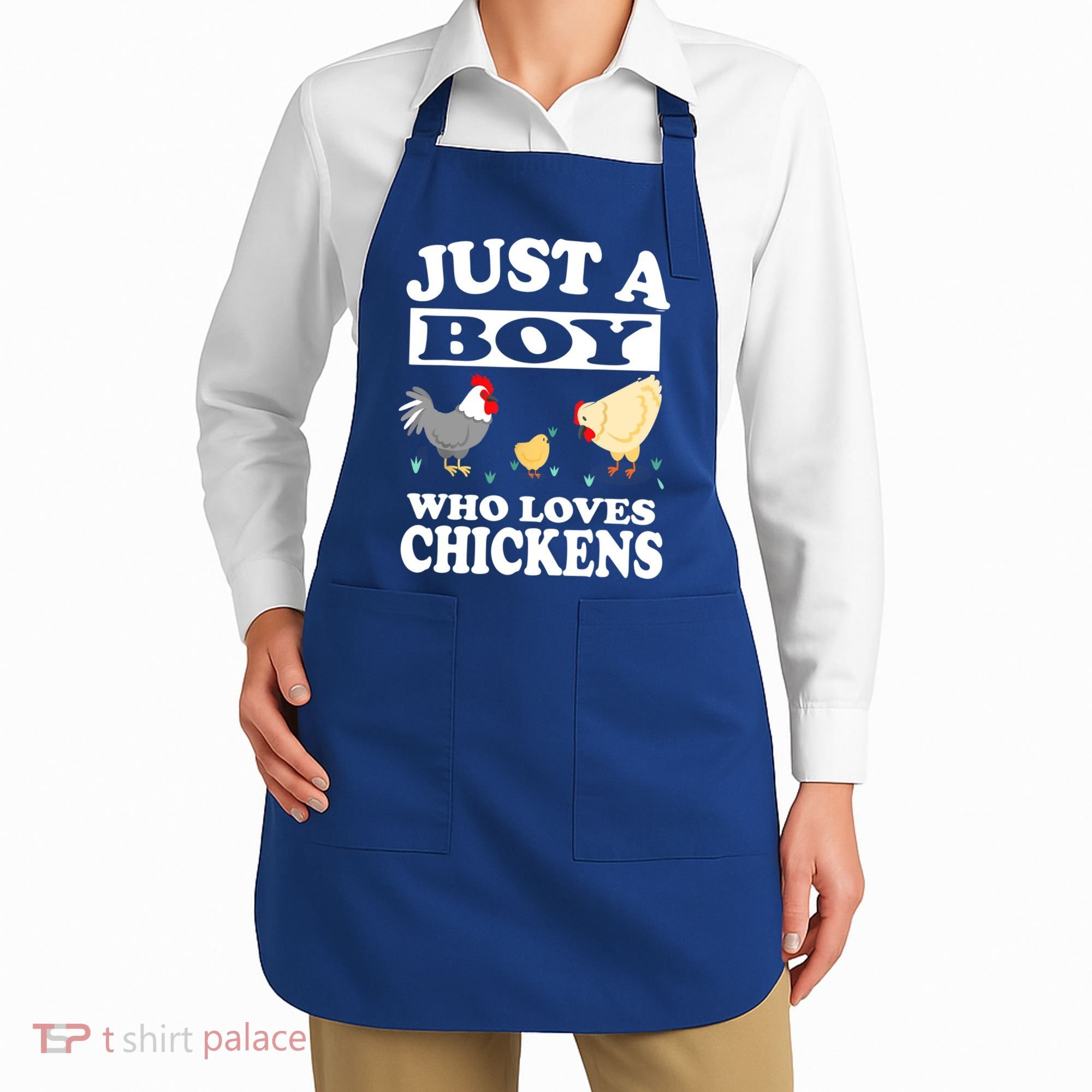 Just A Boy Who Loves Chickens Farm Chicken Gift Apron