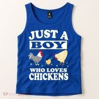 Just A Boy Who Loves Chickens Farm Chicken Gift Tank Top thumb 2