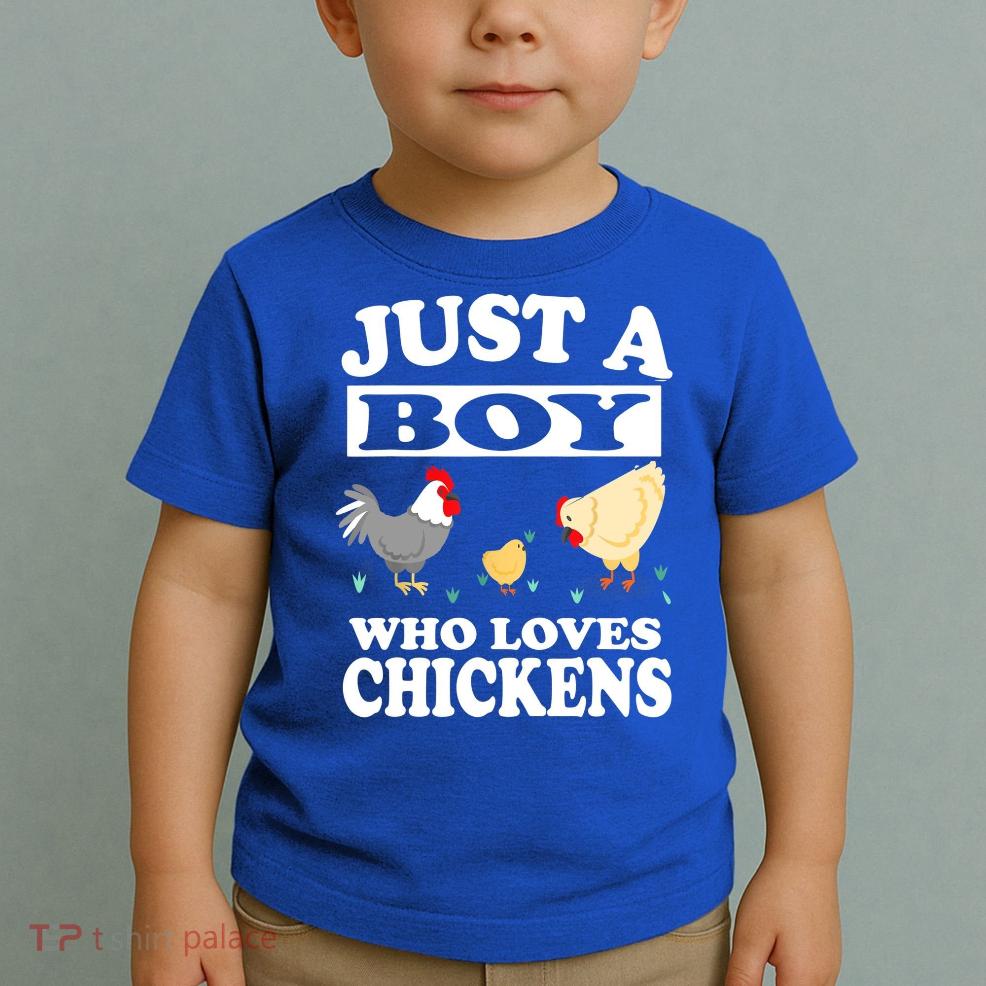 Just A Boy Who Loves Chickens Farm Chicken Gift Toddler T-Shirt