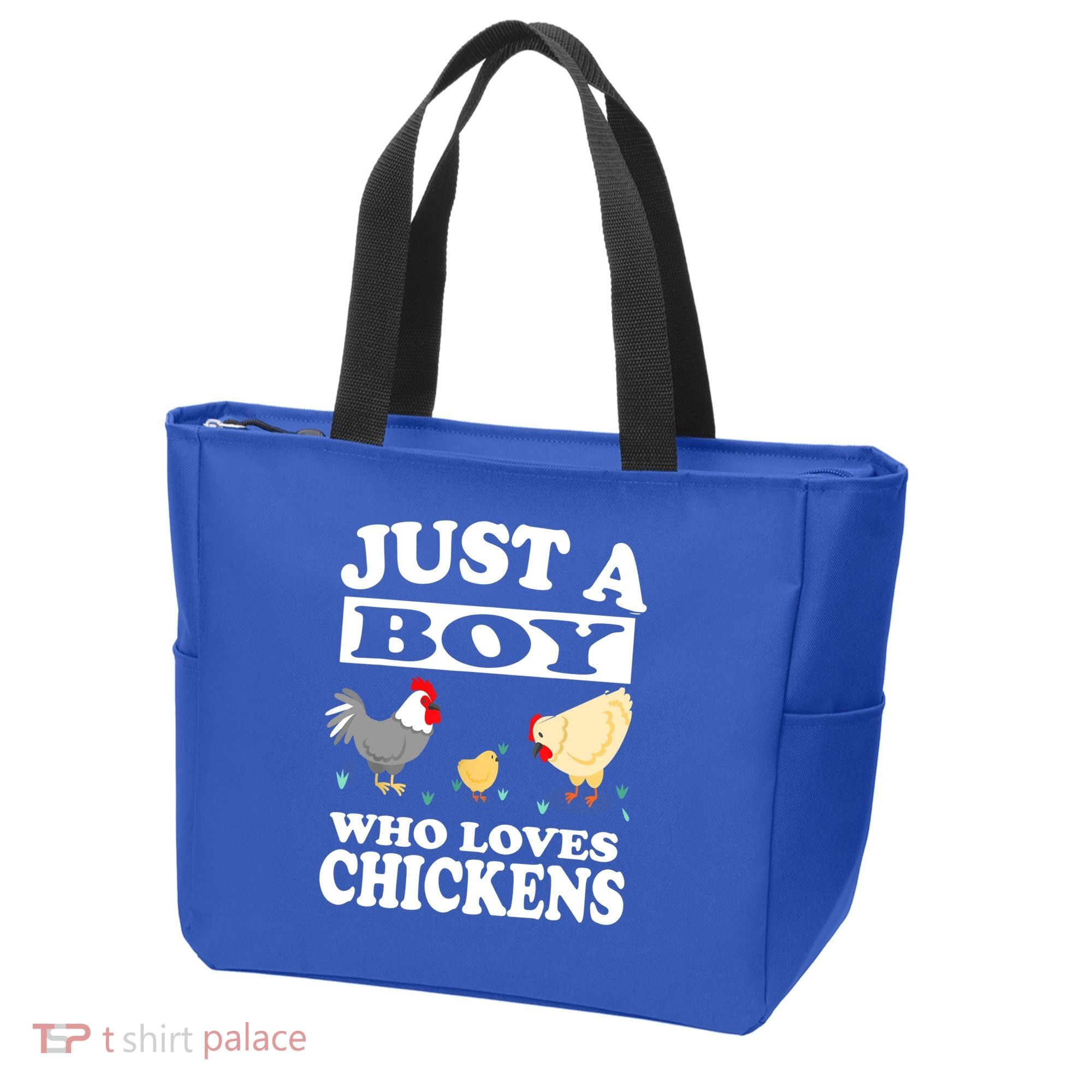 Just A Boy Who Loves Chickens Farm Chicken Gift Tote Bag
