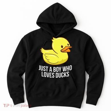 Just A Boy Who Loves Ducks Rubber Duck Hoodie