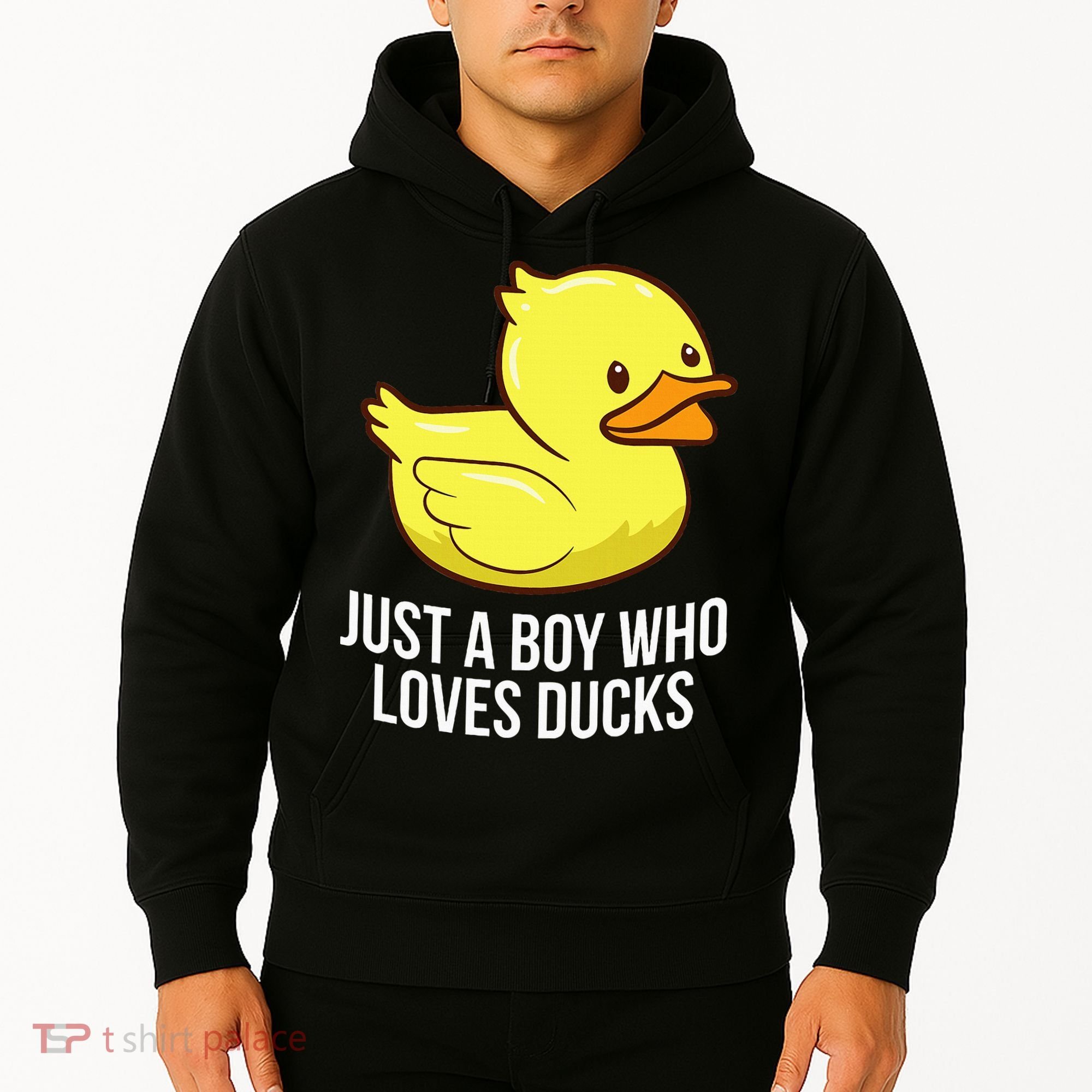 Just A Boy Who Loves Ducks Rubber Duck Hoodie