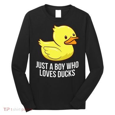 Just A Boy Who Loves Ducks Rubber Duck Long Sleeve Shirt