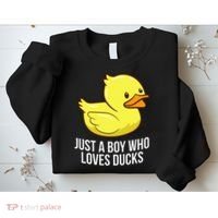 Just A Boy Who Loves Ducks Rubber Duck Sweatshirt thumb 2