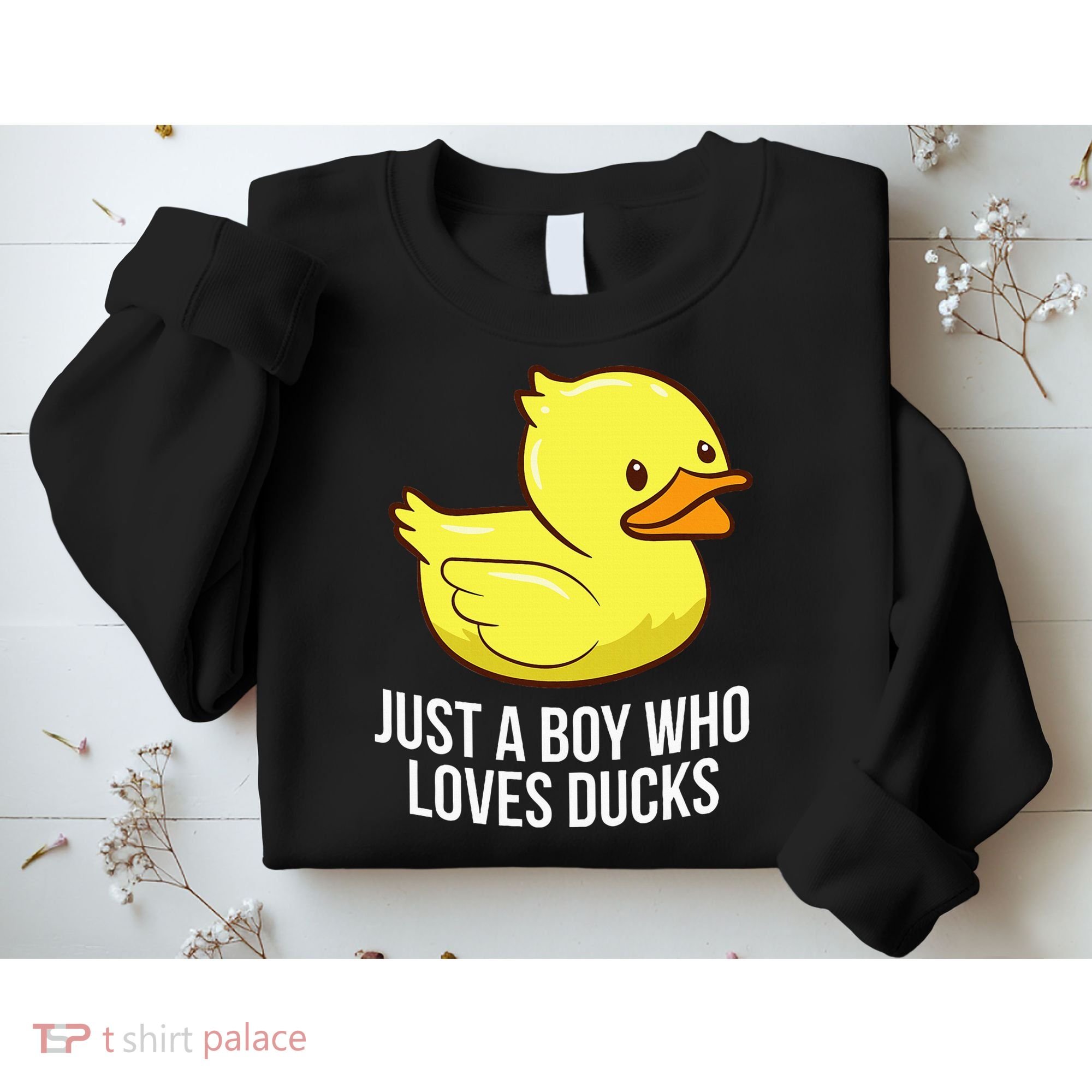 Just A Boy Who Loves Ducks Rubber Duck Sweatshirt