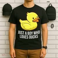 Just A Boy Who Loves Ducks Rubber Duck T-Shirt thumb 6