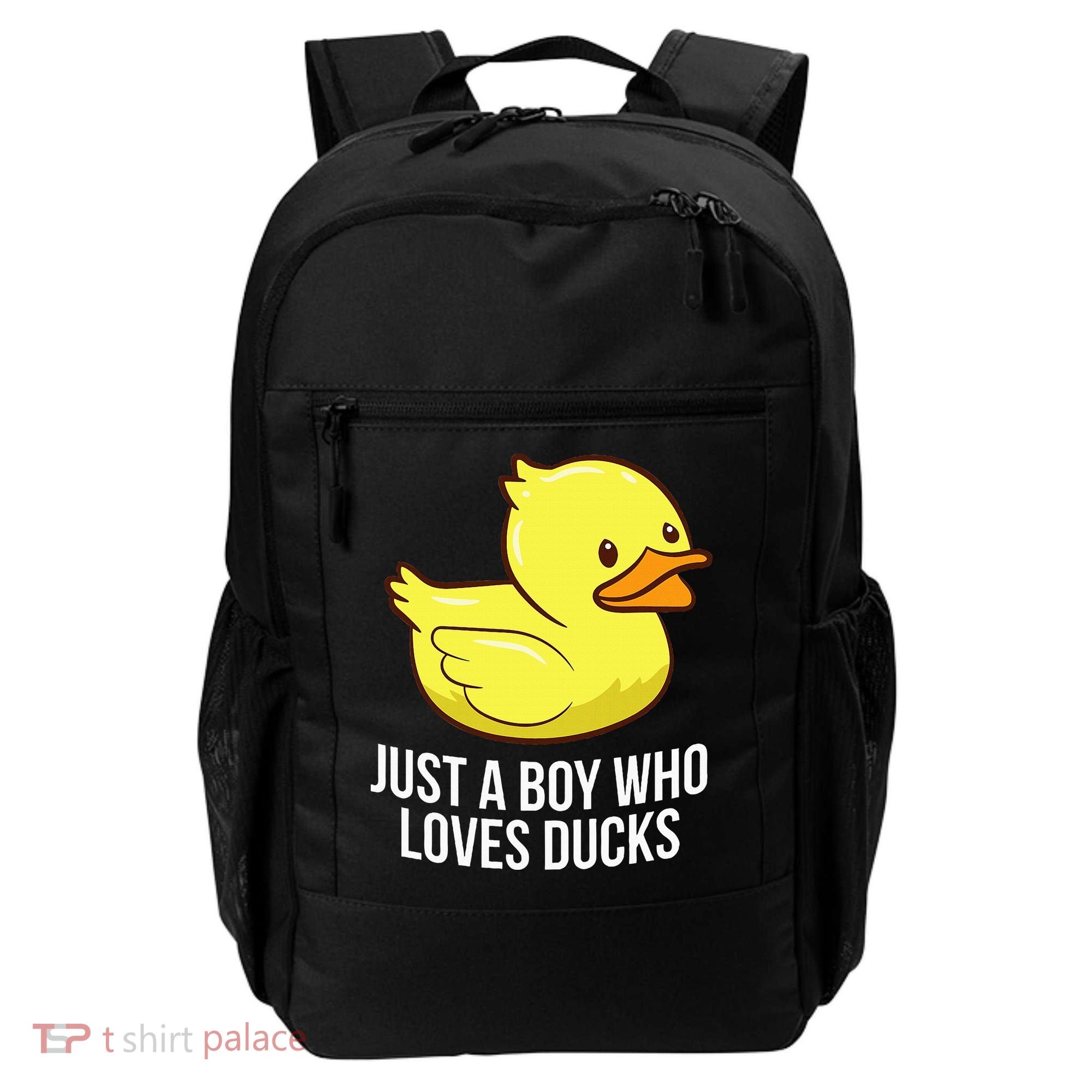 Just A Boy Who Loves Ducks Rubber Duck Backpack