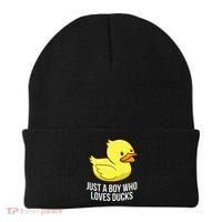 Just A Boy Who Loves Ducks Rubber Duck Beanie thumb 0