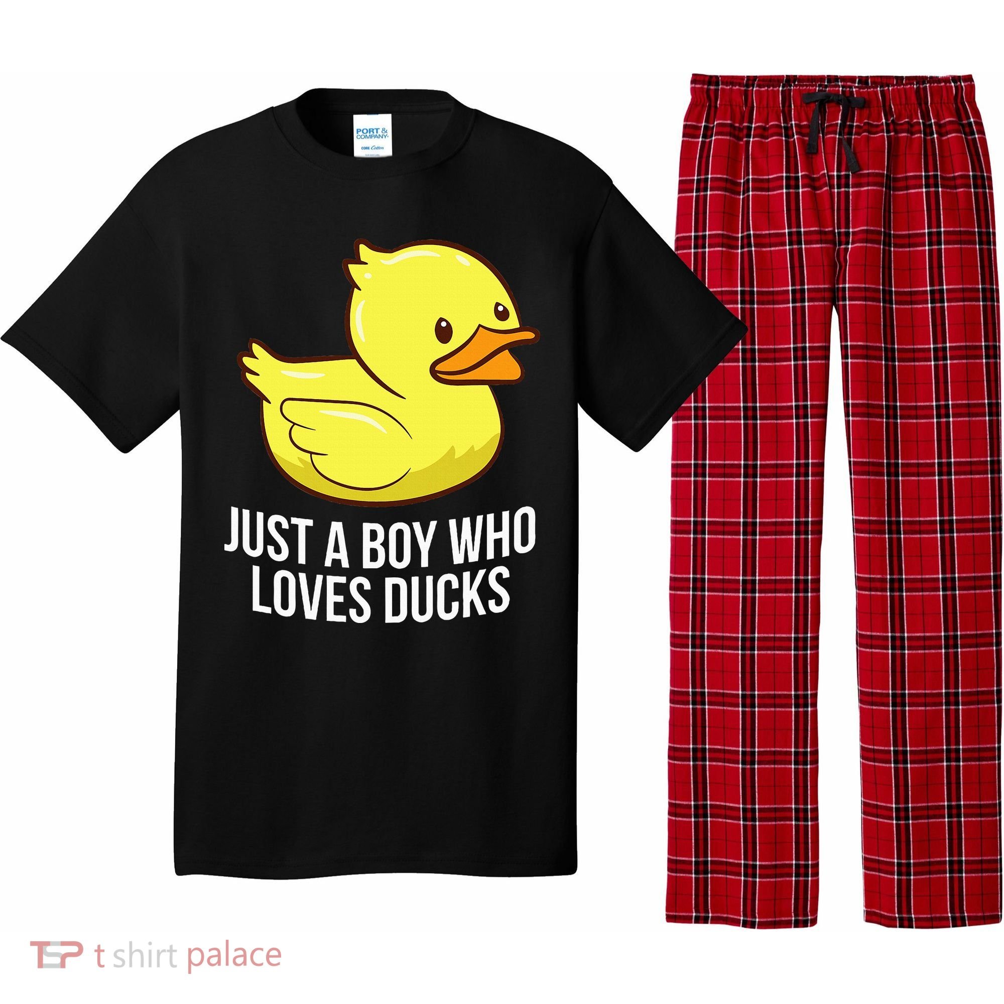Just A Boy Who Loves Ducks Rubber Duck Pajama Set