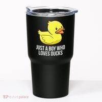 Just A Boy Who Loves Ducks Rubber Duck Tumbler thumb 0
