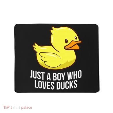 Just A Boy Who Loves Ducks Rubber Duck Mousepad