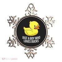 Just A Boy Who Loves Ducks Rubber Duck Ornament thumb 0
