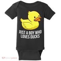 Just A Boy Who Loves Ducks Rubber Duck Baby Bodysuit thumb 0