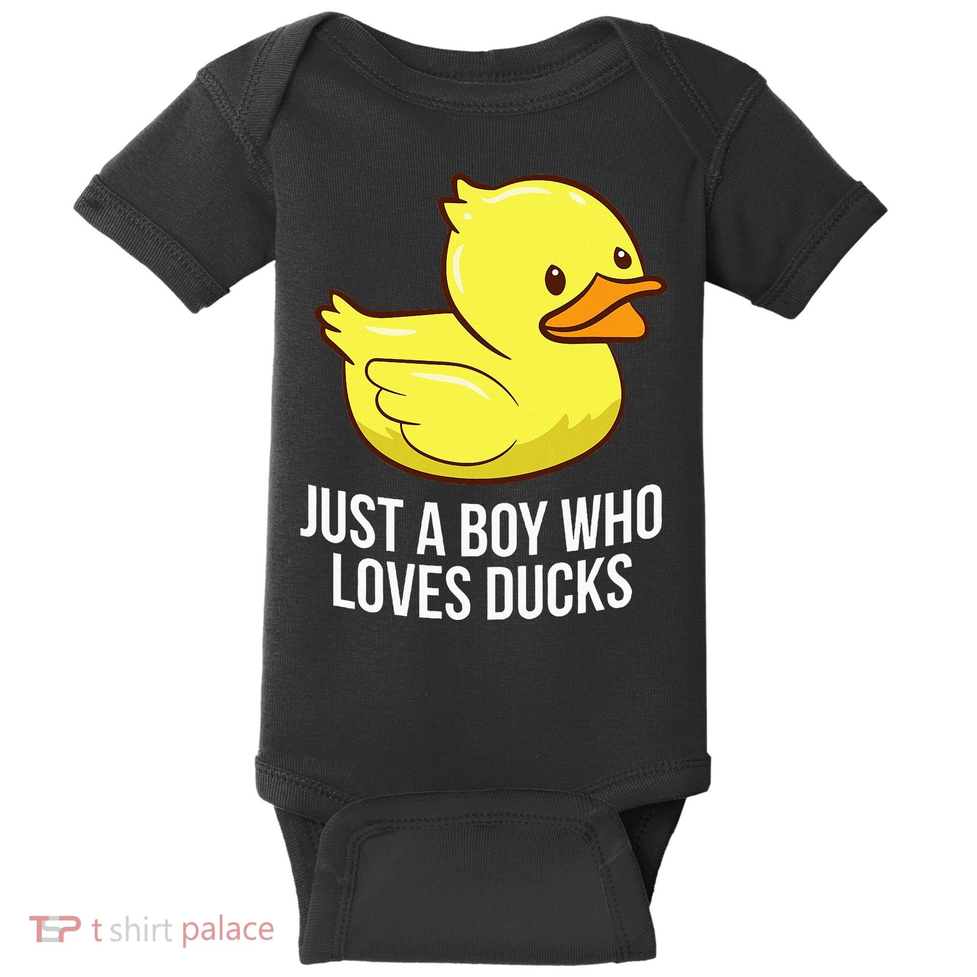 Just A Boy Who Loves Ducks Rubber Duck Baby Bodysuit