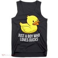 Just A Boy Who Loves Ducks Rubber Duck Tank Top thumb 0