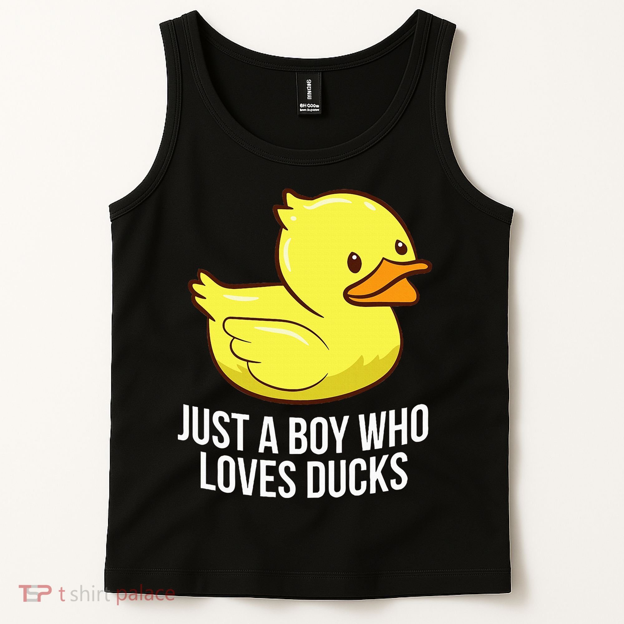 Just A Boy Who Loves Ducks Rubber Duck Tank Top