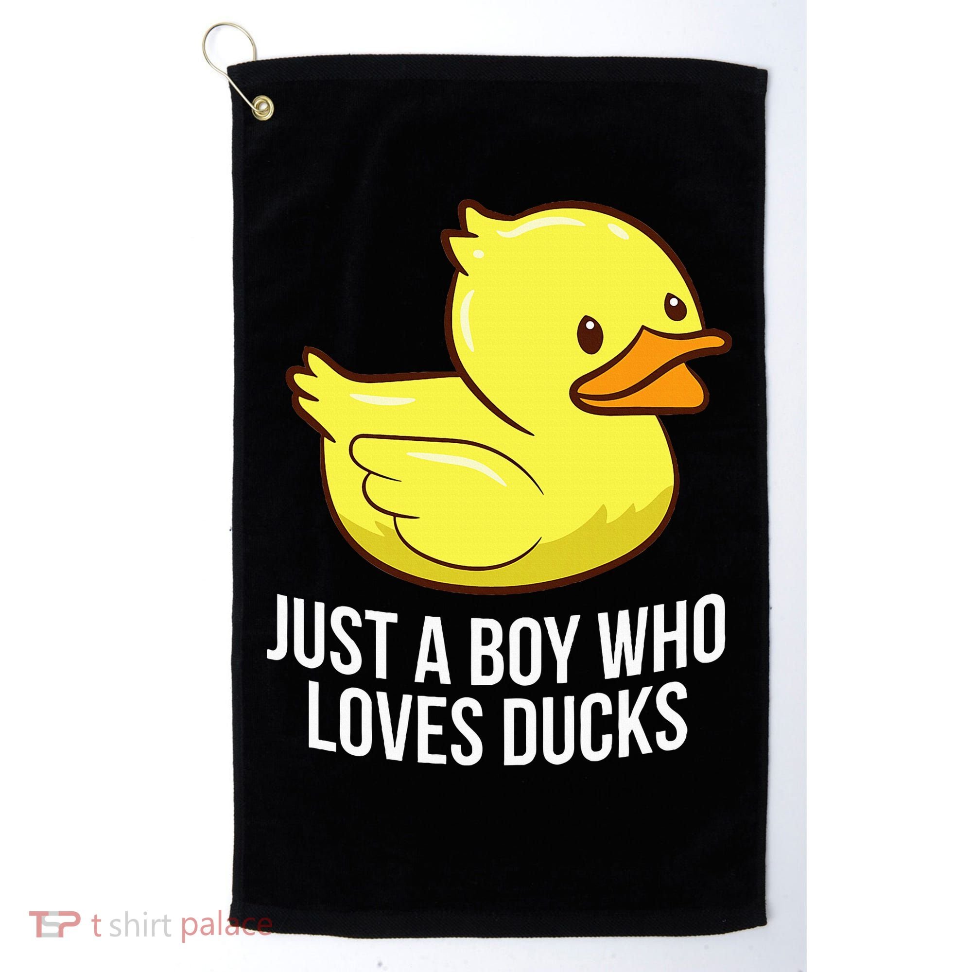 Just A Boy Who Loves Ducks Rubber Duck Golf Towel
