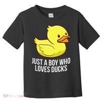 Just A Boy Who Loves Ducks Rubber Duck Toddler T-Shirt thumb 0