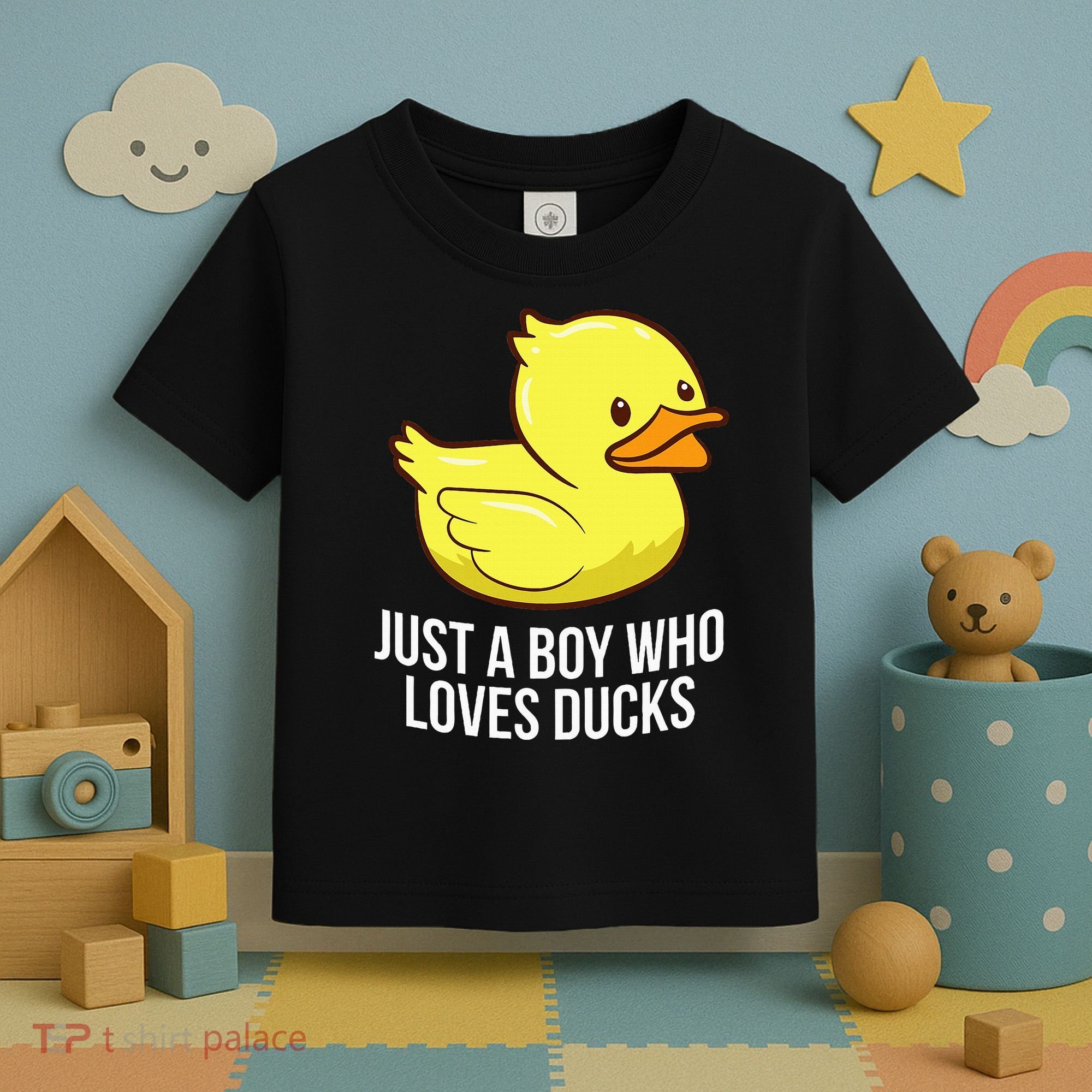 Just A Boy Who Loves Ducks Rubber Duck Toddler T-Shirt