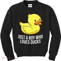 Just A Boy Who Loves Ducks Rubber Duck Kids Sweatshirt thumb 0