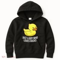 Just A Boy Who Loves Ducks Rubber Duck Kids Hoodie thumb 0