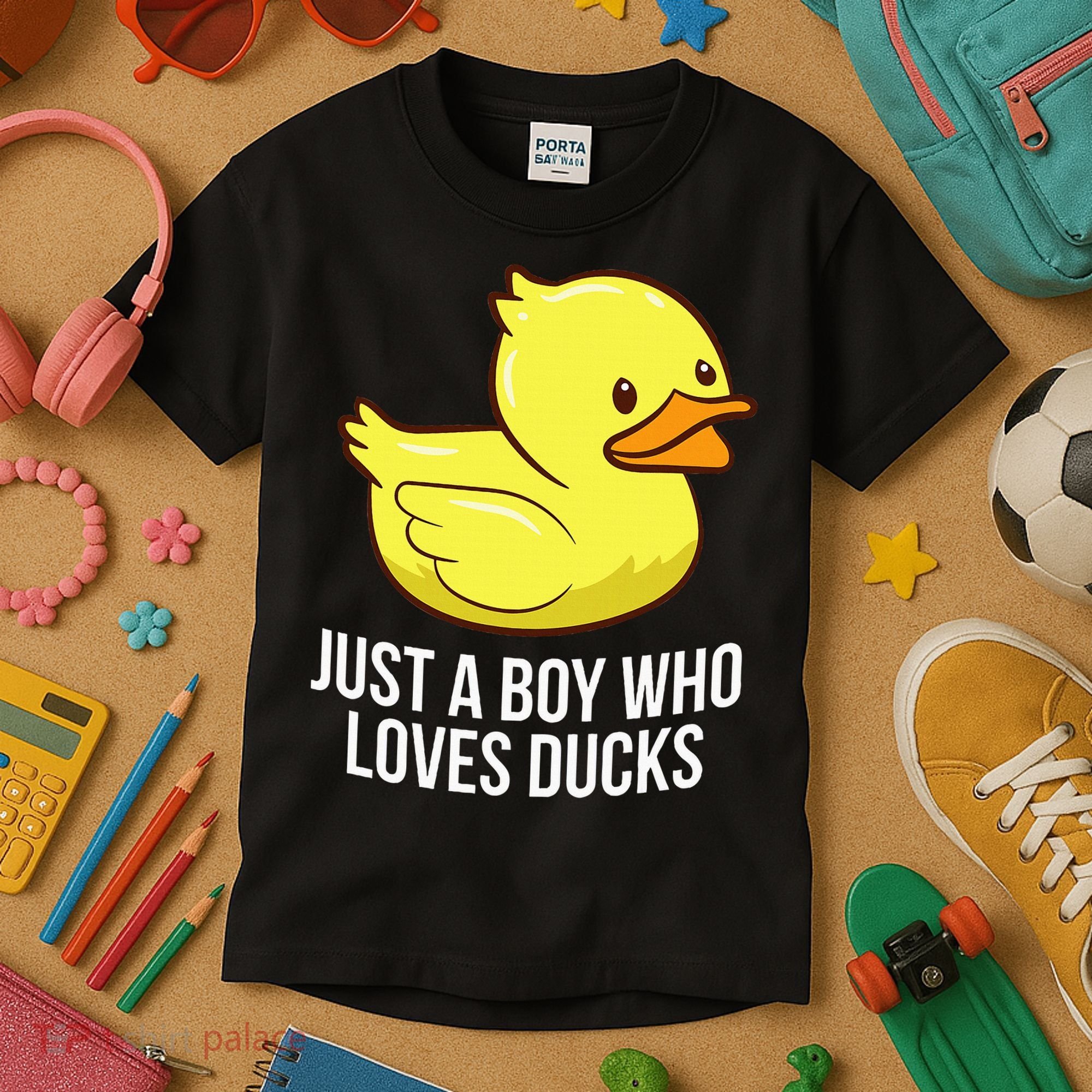 Just A Boy Who Loves Ducks Rubber Duck Kids T-Shirt