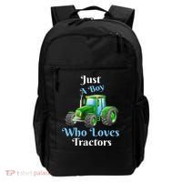 Just A Boy Who Loves Tractors Funny Gift Backpack thumb 0