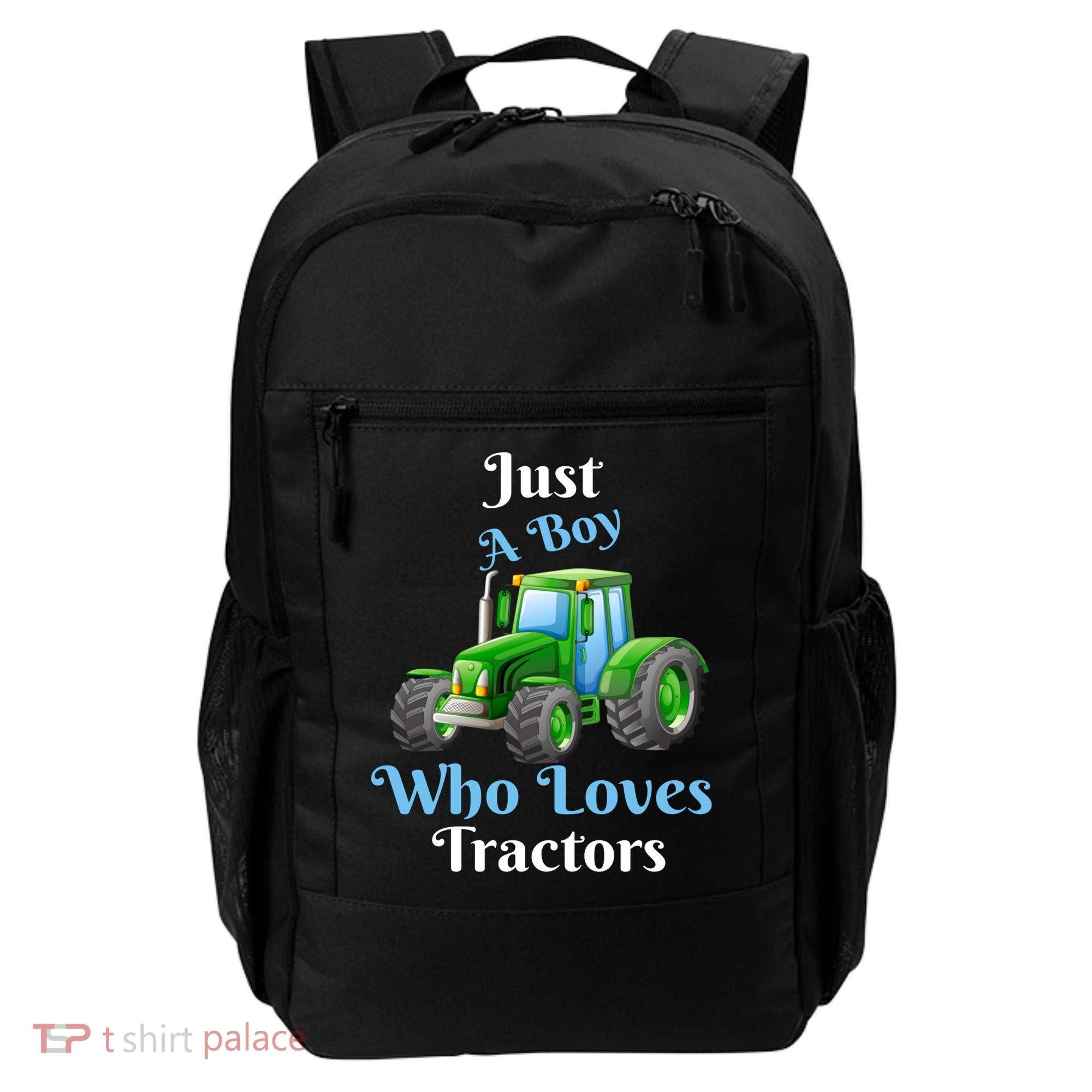 Just A Boy Who Loves Tractors Funny Gift Backpack
