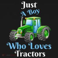 Just A Boy Who Loves Tractors Funny Gift Bucket Hat thumb 4