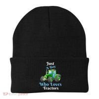 Just A Boy Who Loves Tractors Funny Gift Beanie thumb 0