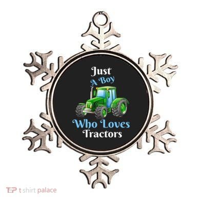 Just A Boy Who Loves Tractors Funny Gift Ornament