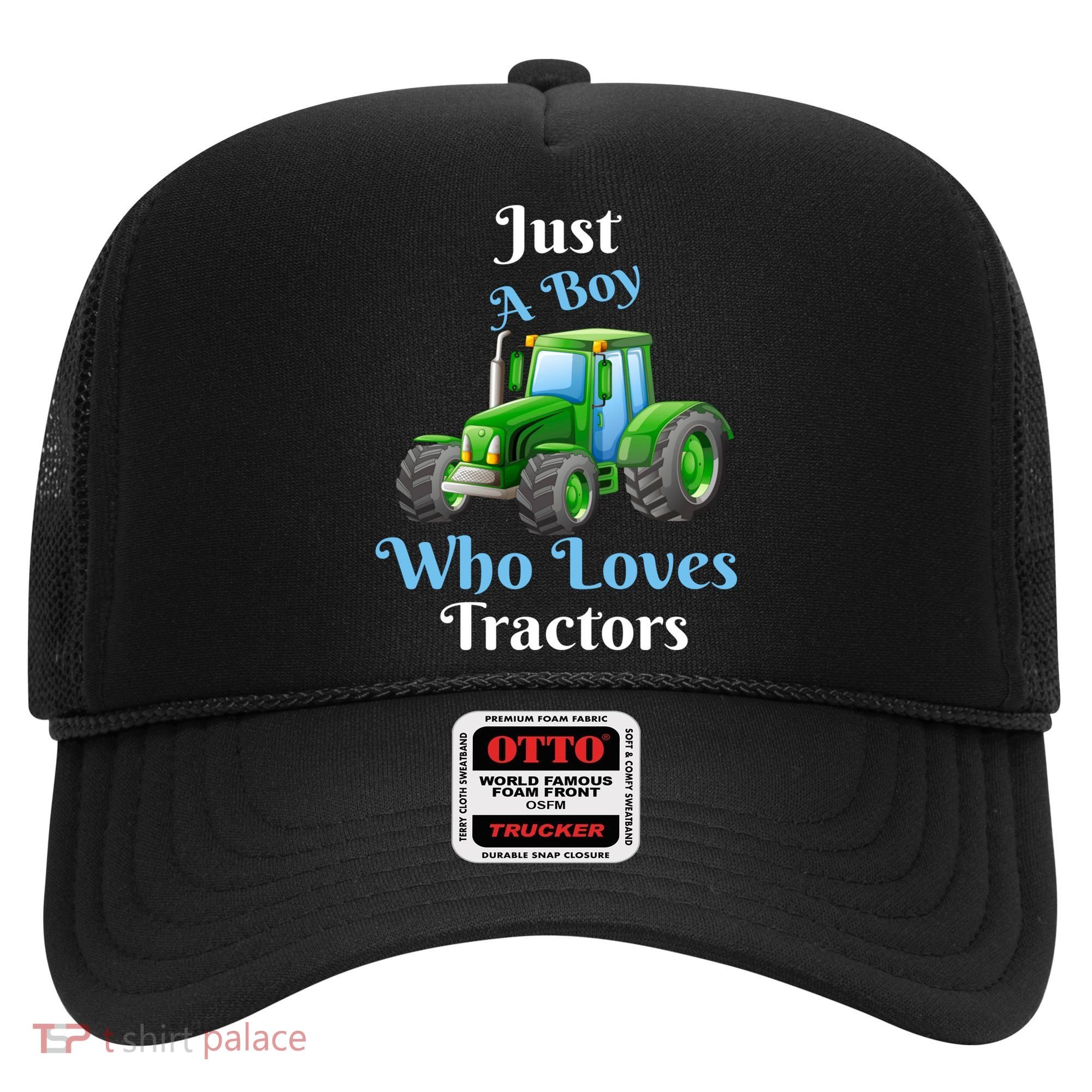 Just A Boy Who Loves Tractors Funny Gift Hat