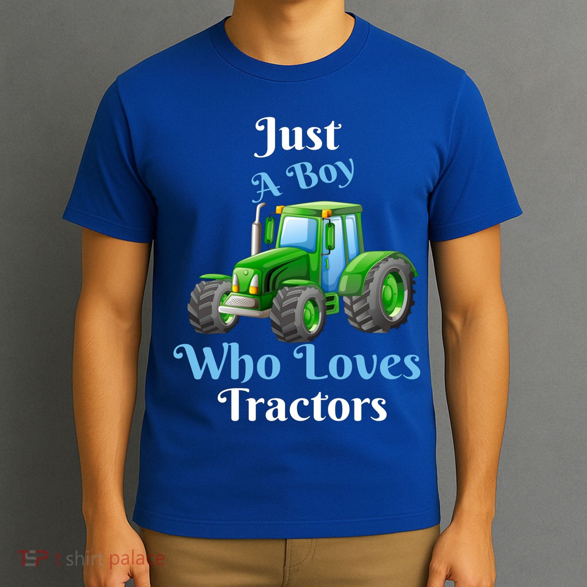 Just A Boy Who Loves Tractors Funny Gift T-Shirt