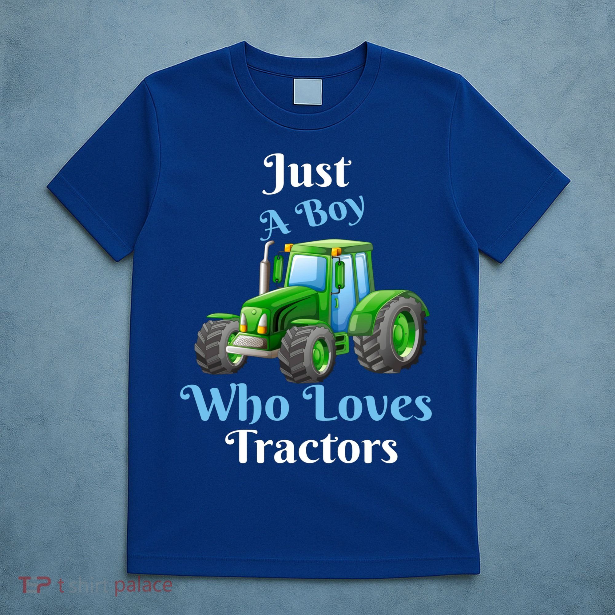 Just A Boy Who Loves Tractors Funny Gift T-Shirt