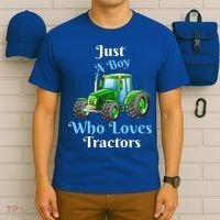 Just A Boy Who Loves Tractors Funny Gift T-Shirt thumb 6