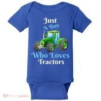 Just A Boy Who Loves Tractors Funny Gift Baby Bodysuit thumb 0