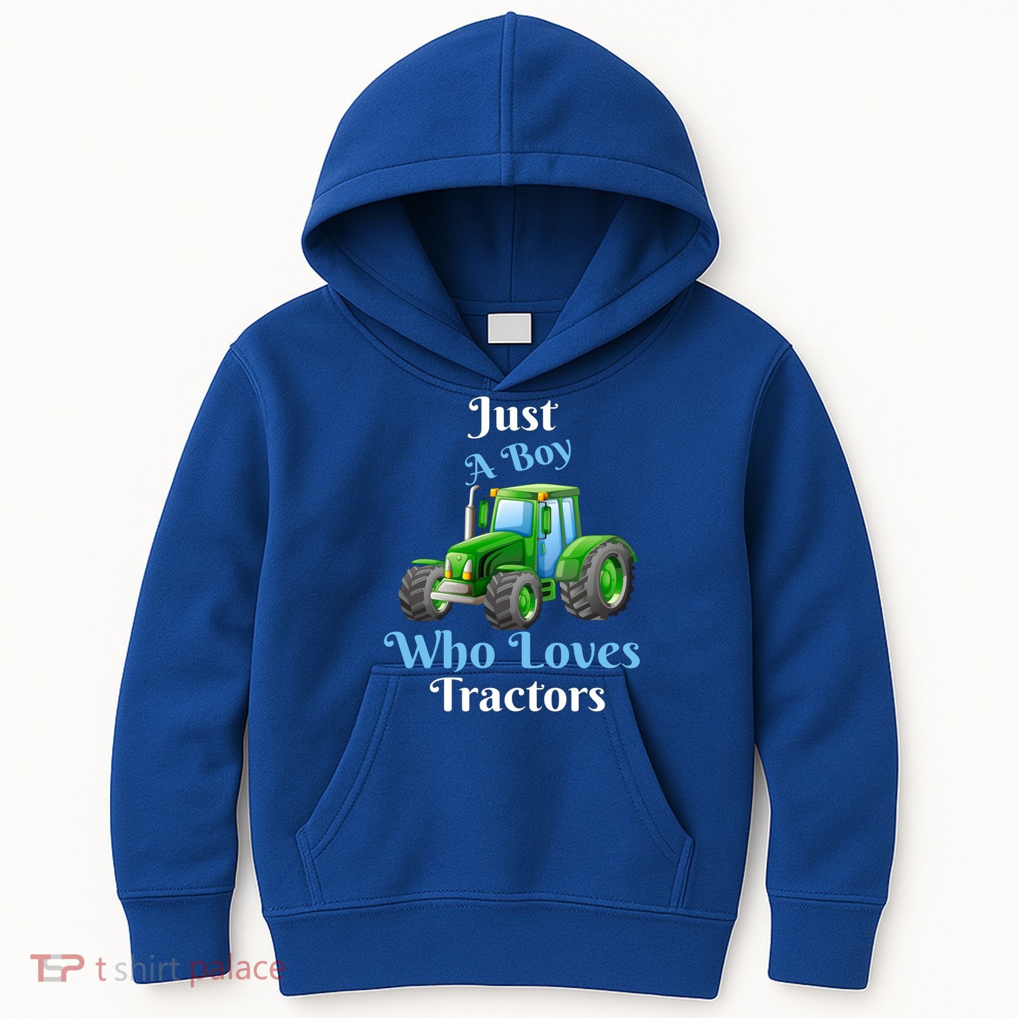 Just A Boy Who Loves Tractors Funny Gift Kids Hoodie