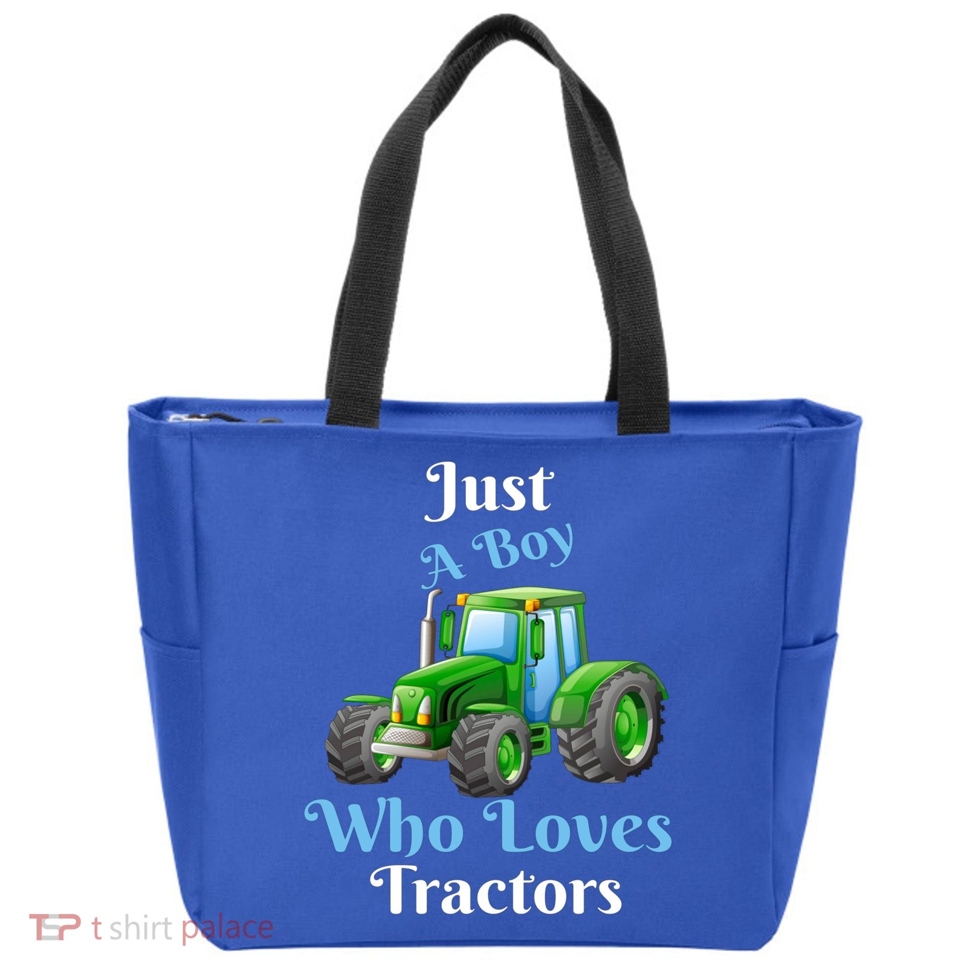 Just A Boy Who Loves Tractors Funny Gift Tote Bag