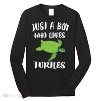 Just A Boy Who Loves Sea Turtles Ocean Animal Gift Long Sleeve Shirt thumb 0