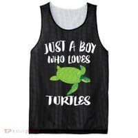 Just A Boy Who Loves Sea Turtles Ocean Animal Gift Mesh Reversible Basketball Jersey Tank thumb 0