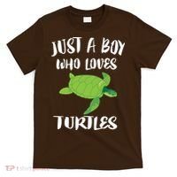 Just A Boy Who Loves Sea Turtles Ocean Animal Gift T-Shirt thumb 0
