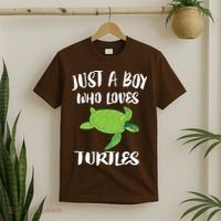 Just A Boy Who Loves Sea Turtles Ocean Animal Gift T-Shirt thumb 2