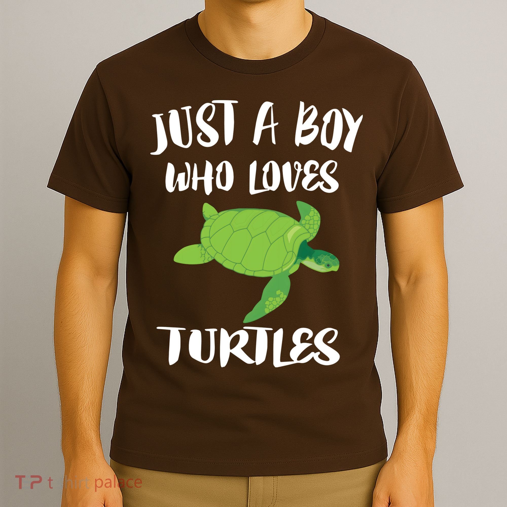 Just A Boy Who Loves Sea Turtles Ocean Animal Gift T-Shirt